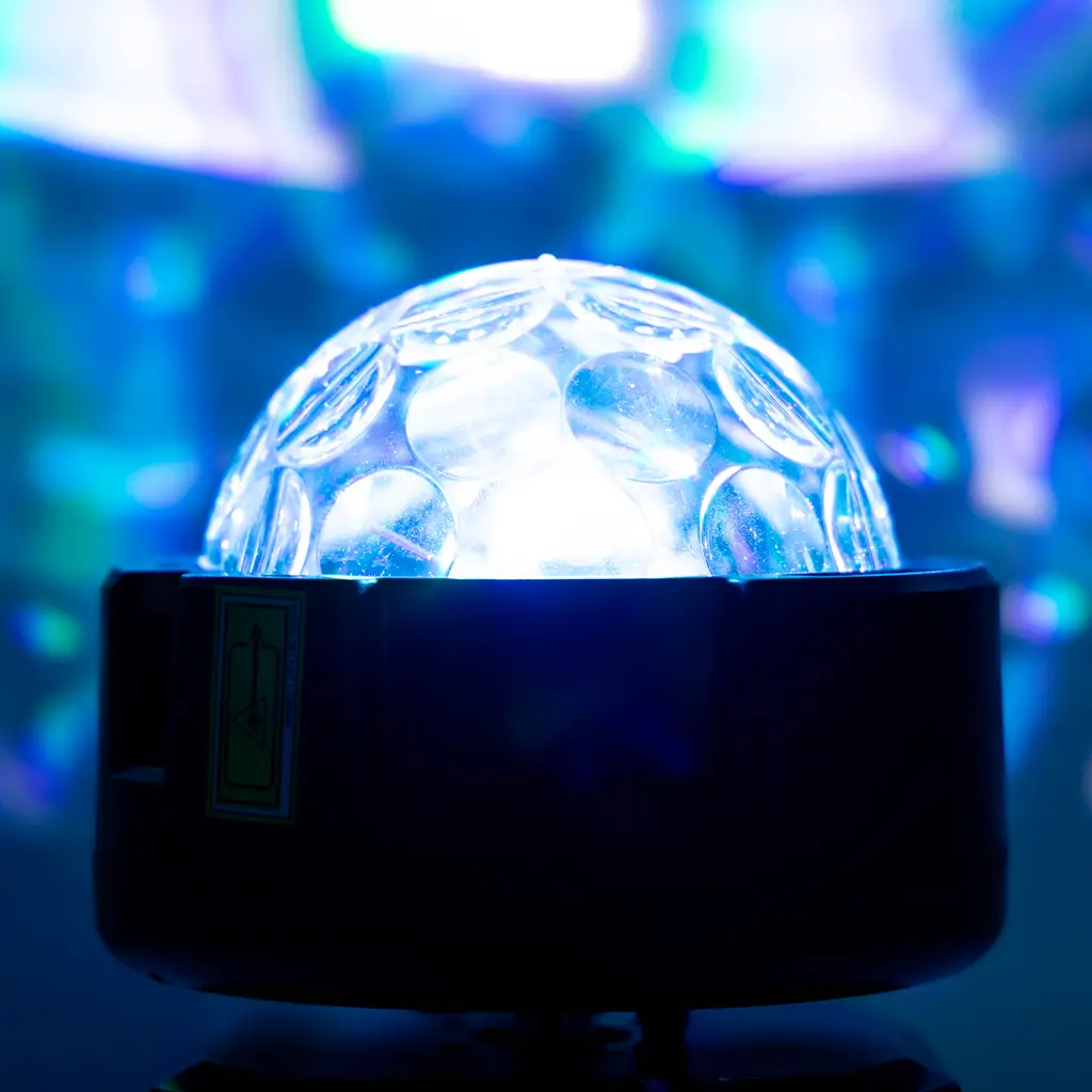 Roterende effectenprojector - BoomTone DJ spinner - Veelkleurige LED & stroboscoop & DMX-bediening