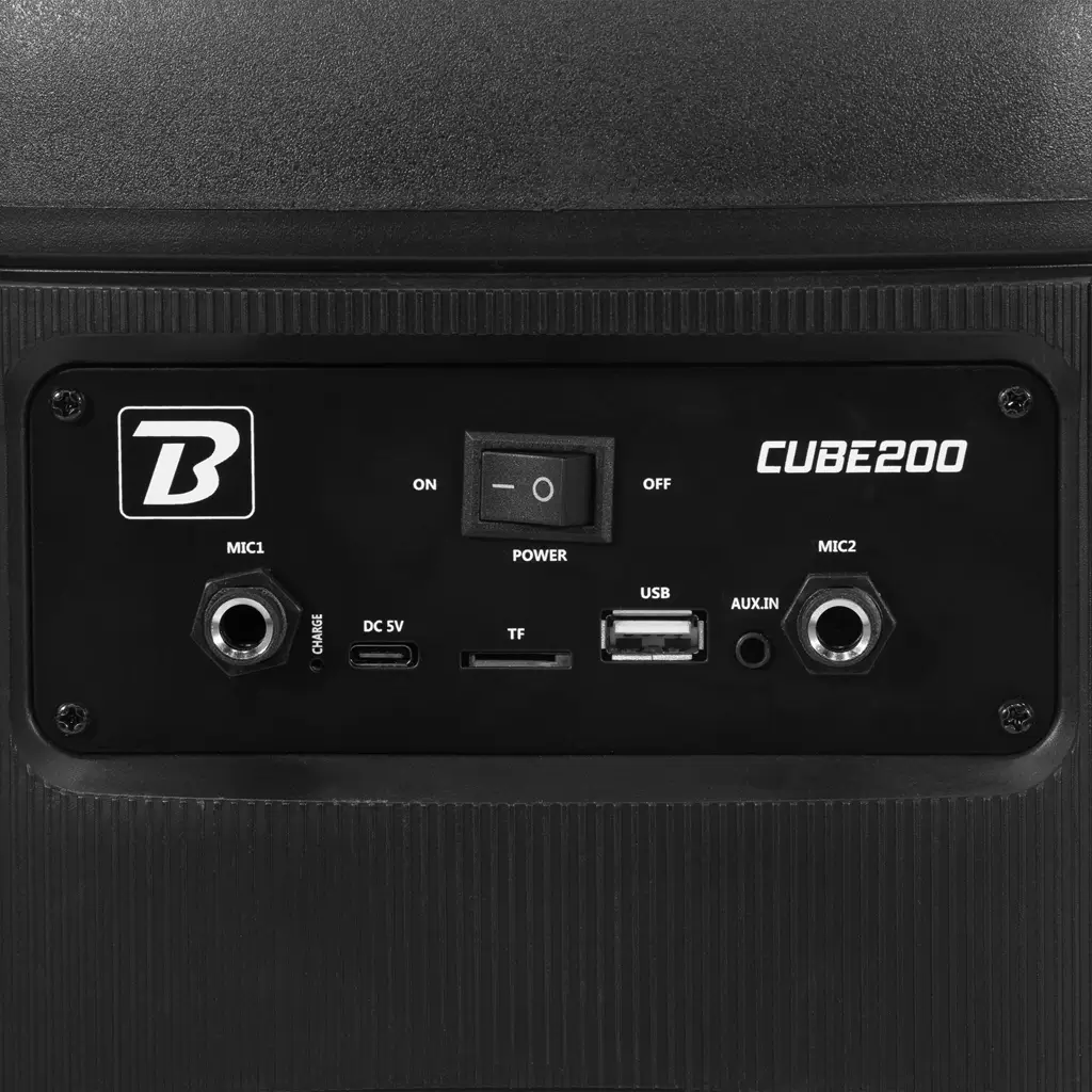 Draagbare luidspreker - Cube 200 BoomTone DJ - Bluetooth 5.0, ingebouwde batterij & LED-verlichting