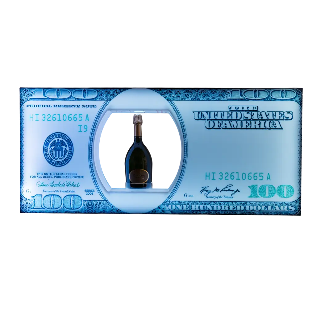 Serviceritueel "Dollar" - Verlichte VIP-flesdisplay | Door Sparklers®