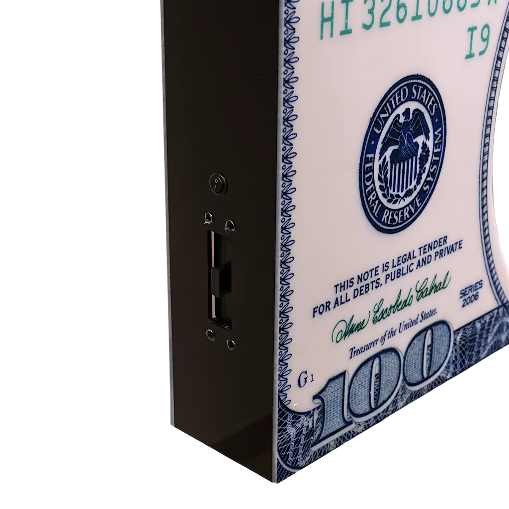 Serviceritueel "Dollar" - Verlichte VIP-flesdisplay | Door Sparklers®