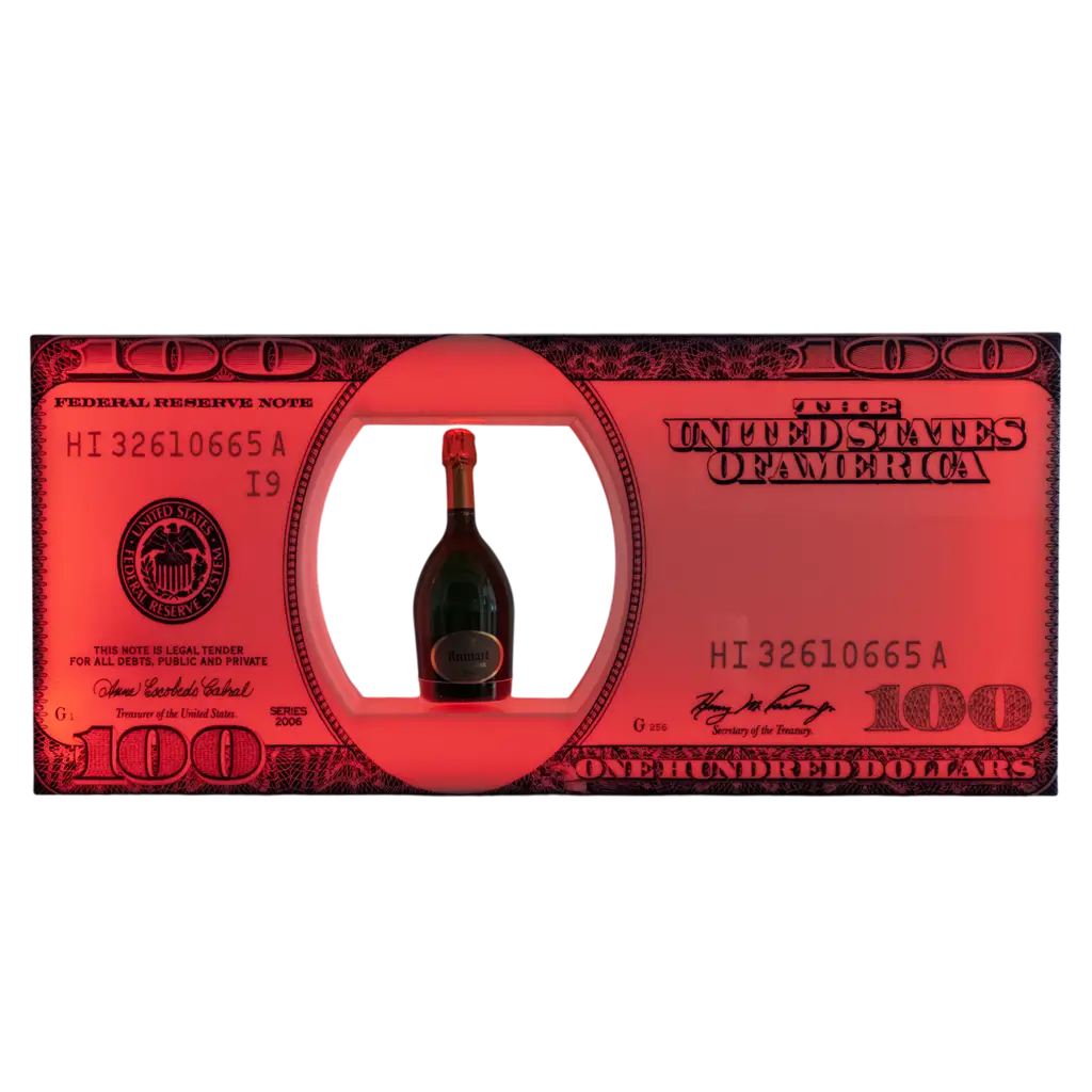 Serviceritueel "Dollar" - Verlichte VIP-flesdisplay | Door Sparklers®