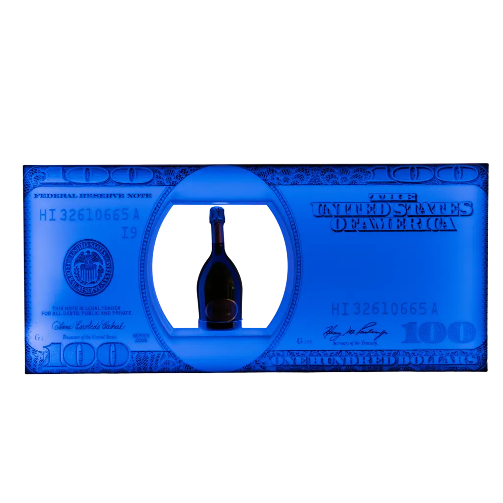 Serviceritueel "Dollar" - Verlichte VIP-flesdisplay | Door Sparklers®