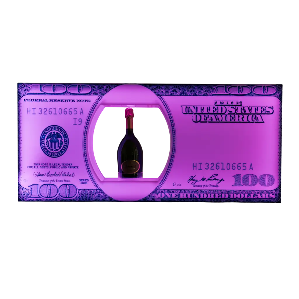 Serviceritueel "Dollar" - Verlichte VIP-flesdisplay | Door Sparklers®
