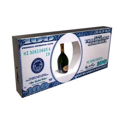 Serviceritueel Dollar - Verlichte VIP-flesdisplay | Door Sparklers®