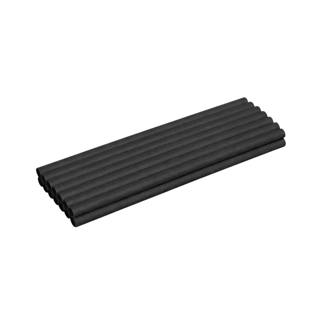 CAÏPI Natuurlijke Vezel zwart stro 15cm ø 6mm - Composteerbaar & Biologisch afbreekbaar - (Set van 250)