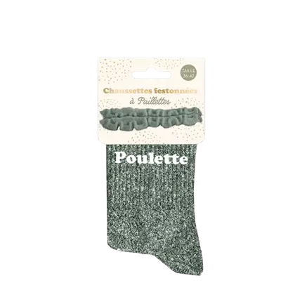 Poulette glittersokken - Een maat 36-42