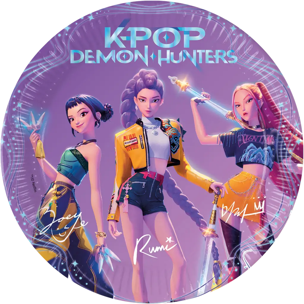 K-POP Demon Hunters papieren bord ø23cm - Set van 8
