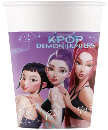 Papieren beker K-POP Demon Hunters - 25cl - Set van 8