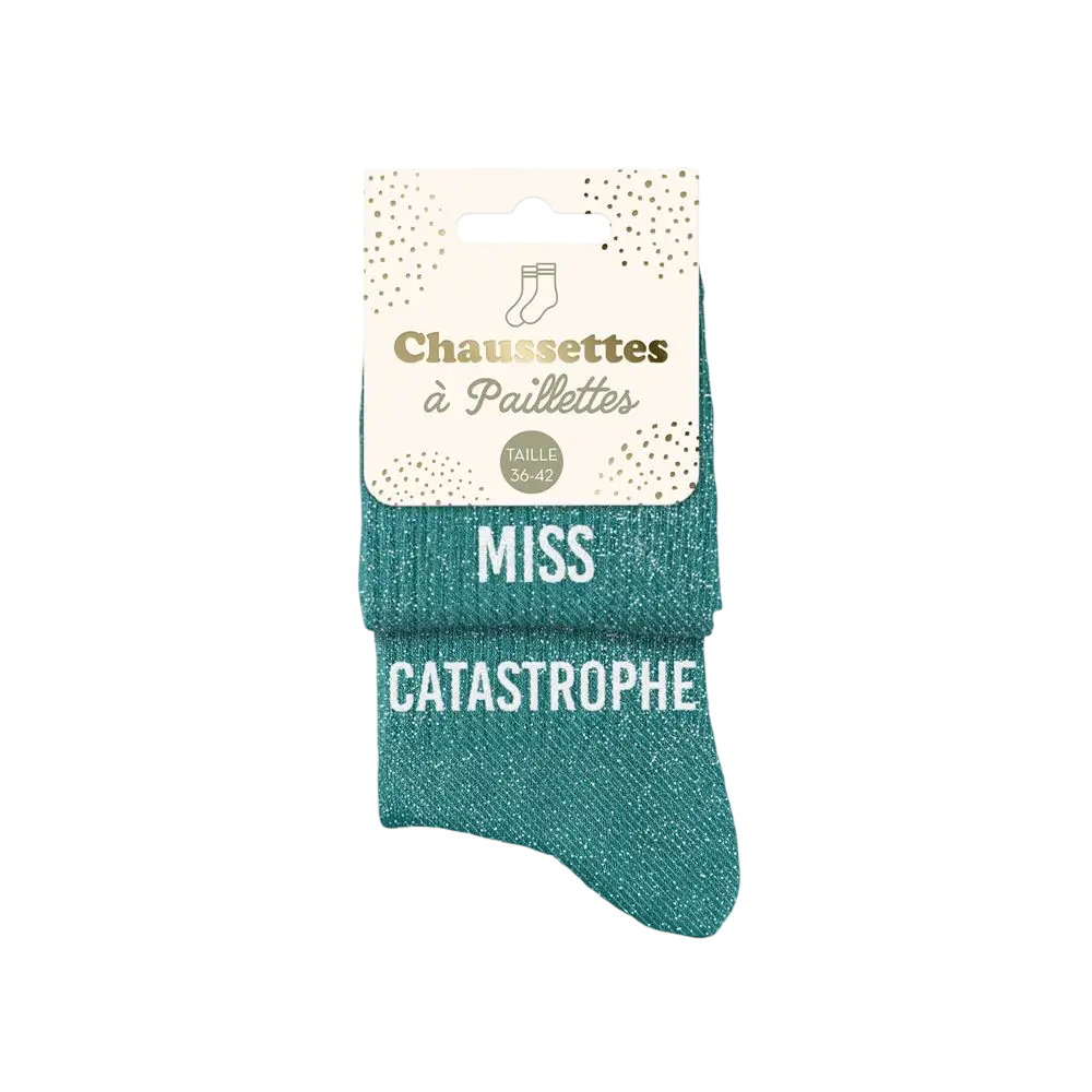 Miss Catastrophe Duo Glittersokken - Een Maat 36-42