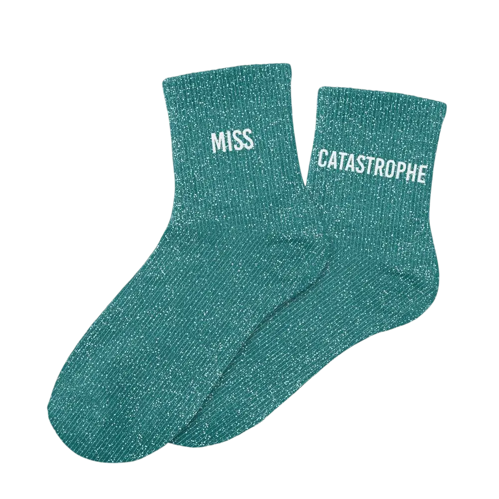 Miss Catastrophe Duo Glittersokken - Een Maat 36-42