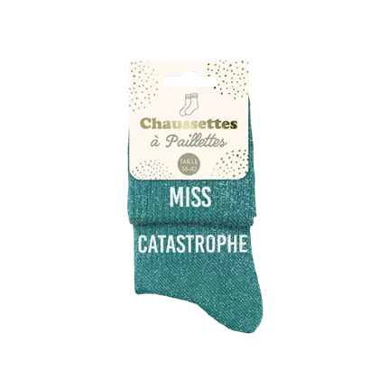 Miss Catastrophe Duo Glittersokken - Een Maat 36-42