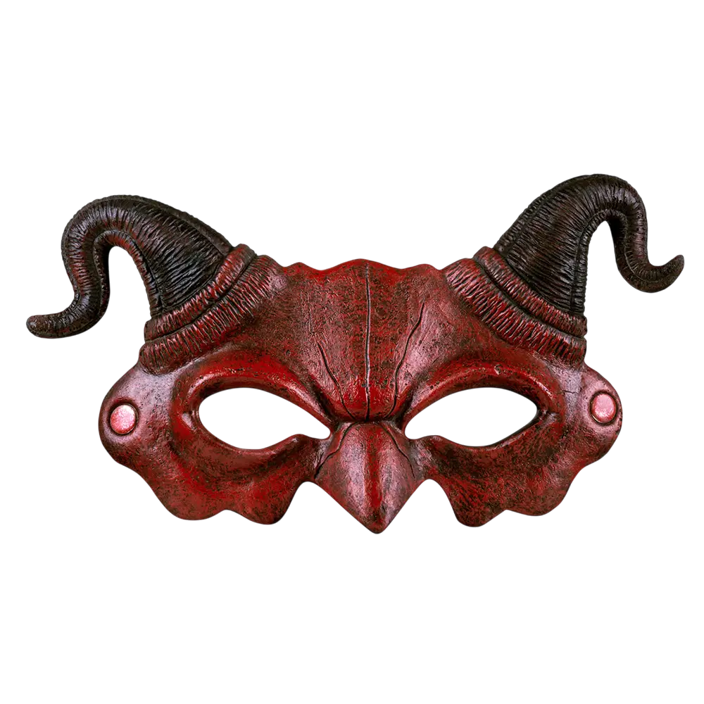 Demon halfmasker met horens