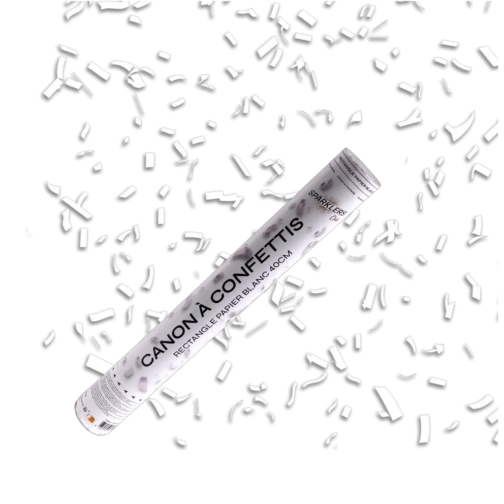 40cm Witte confetti kanonnen