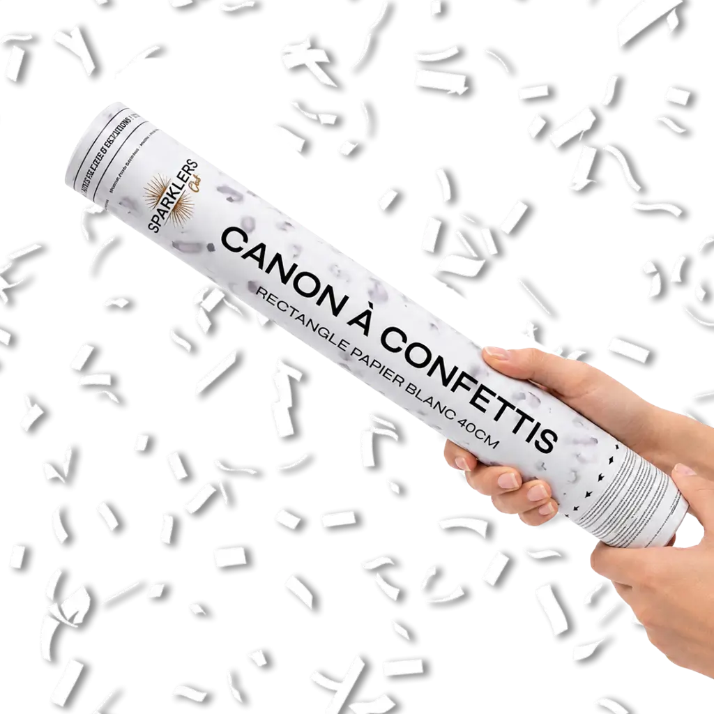 40cm Witte confetti kanonnen