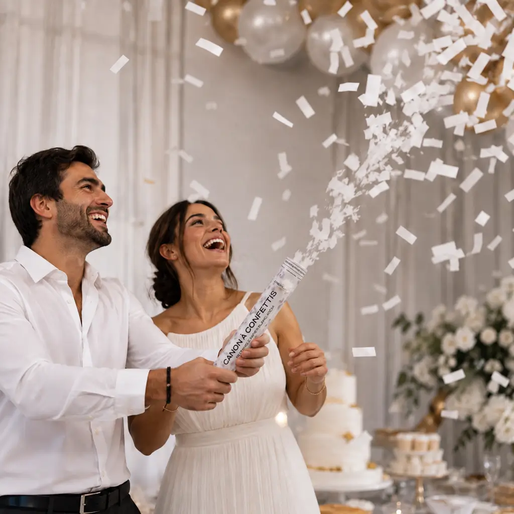 40cm Witte confetti kanonnen
