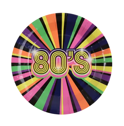 Bord 80's 23cm - Set van 10