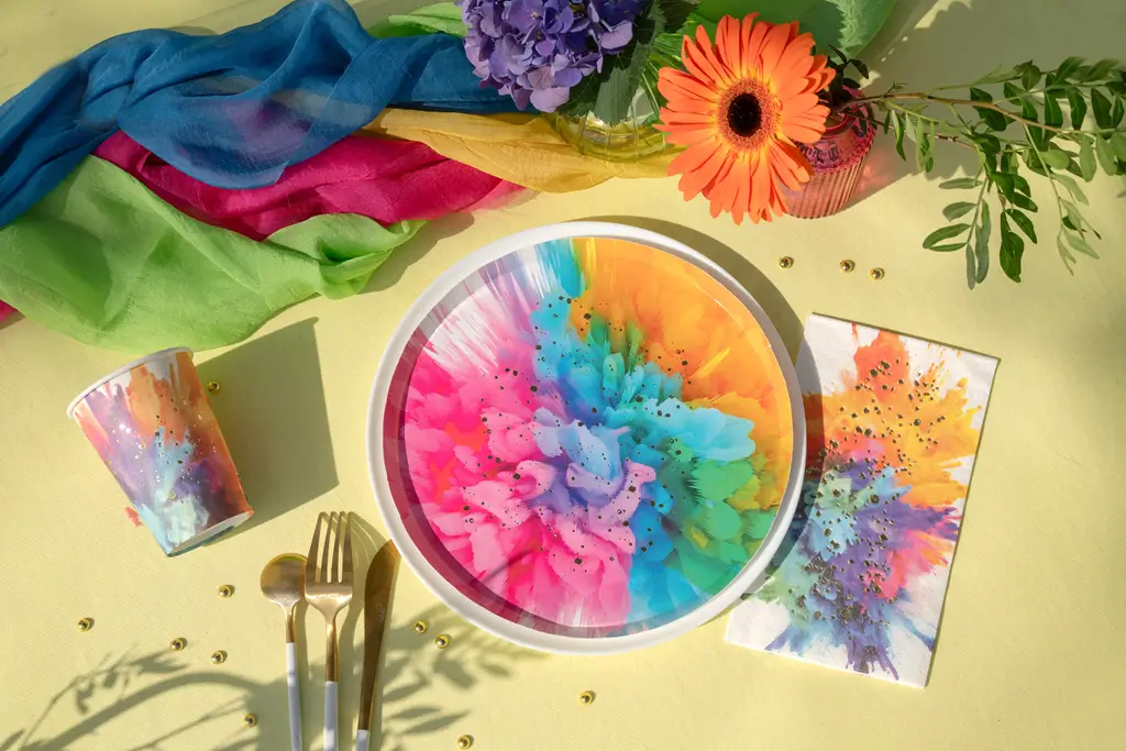 Holi Kleurenfestival Handdoek - Set van 12