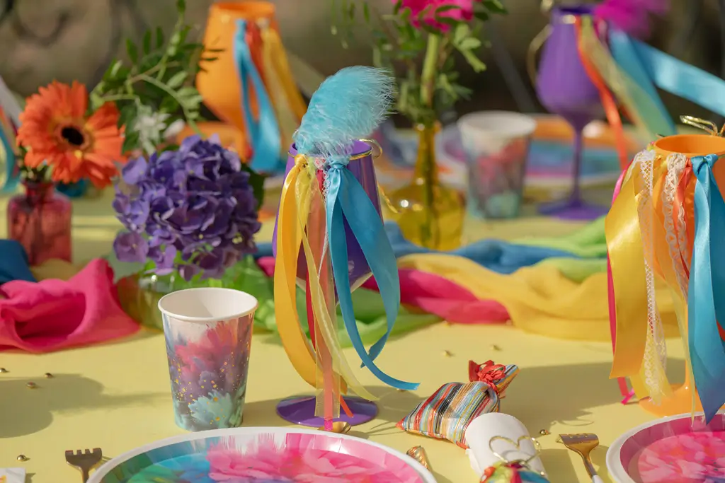 Holi kleurenfestival beker - set van 6