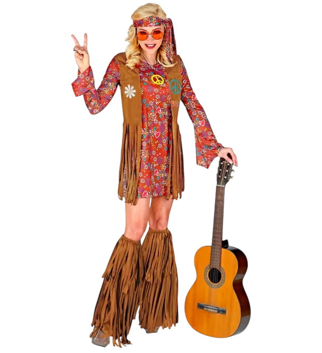 Cowboy Western Overlaarzen met Franjes in Suède Look – Kostuum Accessoire