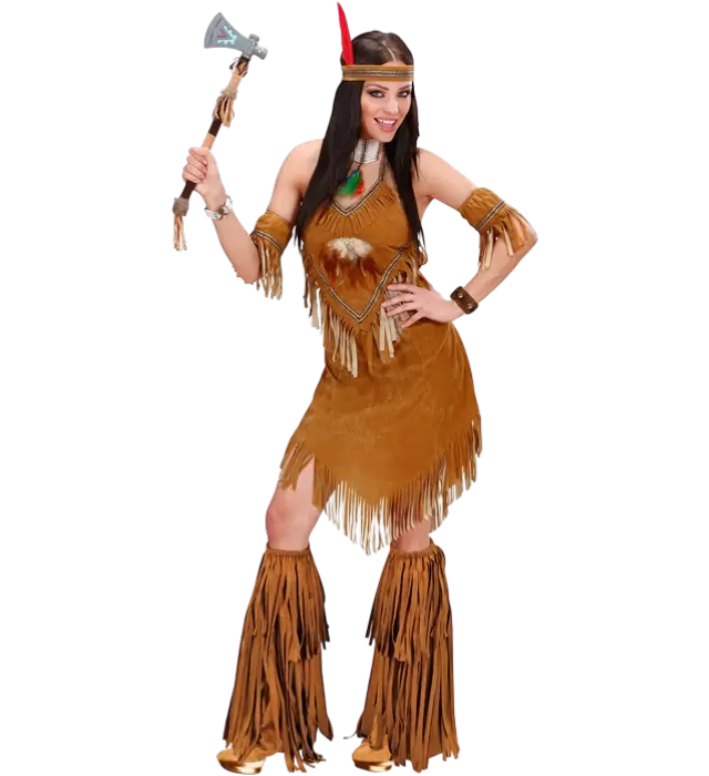 Cowboy Western Overlaarzen met Franjes in Suède Look – Kostuum Accessoire