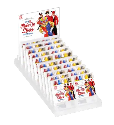 Assortiment van 20 Sets met 5 Schminkpotloden met Puntenslijper – Schminkset voor Verkleedkostuum
