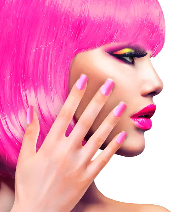 Set van 12 Neonroze Zelfklevende Kunstnagels met Nagellak Effect – Manicure Nagels