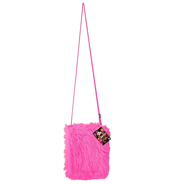 Handtas van Neon Roze Pluche – Pop Disco Kostuum Accessoire
