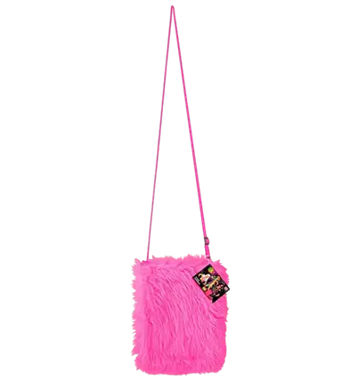 Handtas van Neon Roze Pluche – Pop Disco Kostuum Accessoire