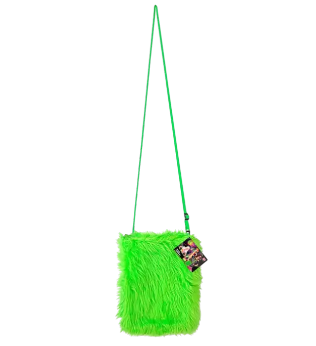 Handtas van Neon Groen Pluche – Pop Disco Kostuum Accessoire