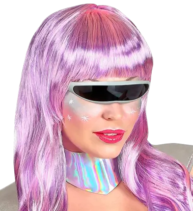 Zilveren Robot Bril – Futuristisch Kostuum Accessoire