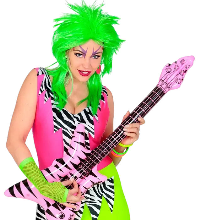 Neon Groene Vingerloze Net Handschoenen 33 cm – Jaren 80 Kostuum Accessoire