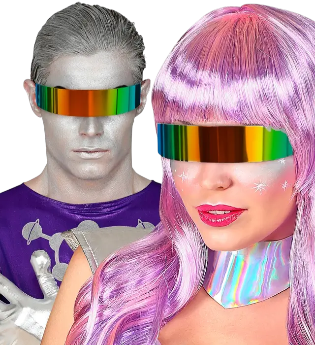 Regenboog Spiegel Zonnebril – Multikleur Zonnebril – Kostuum Accessoire