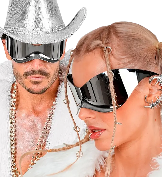 Super Spiegel Zonnebril – Zonnebril met Spiegelglazen – Kostuum Accessoire