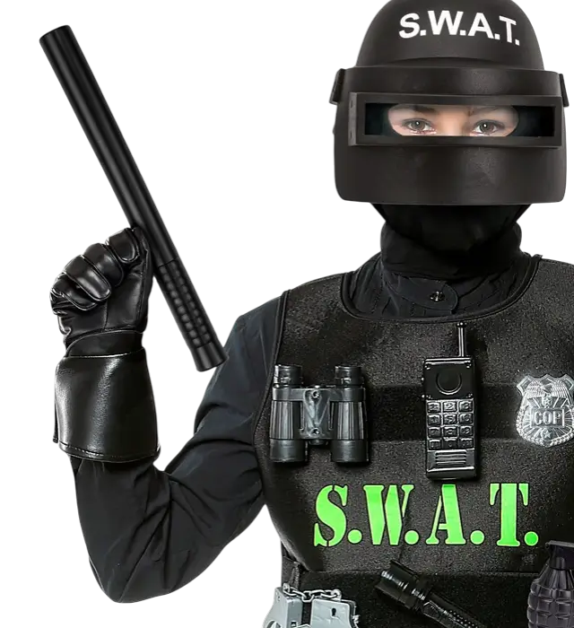 Politie Knuppel 29 cm – Politie Kostuum Accessoire