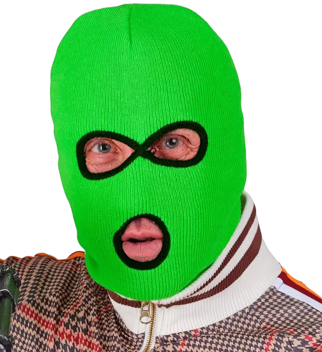 Neon Groene Balaclava Bivakmuts – Kostuum Masker