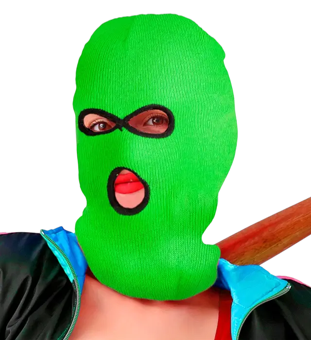 Neon Groene Balaclava Bivakmuts – Kostuum Masker