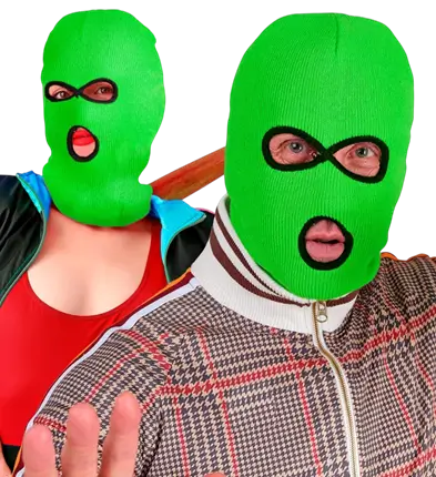 Neon Groene Balaclava Bivakmuts – Kostuum Masker