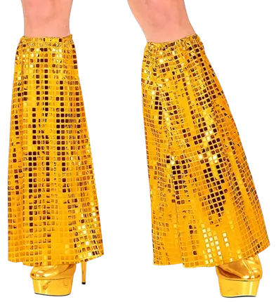 Disco Beenwarmers met Gouden Pailletten – Jaren 70 Stijl – Kostuum Accessoire