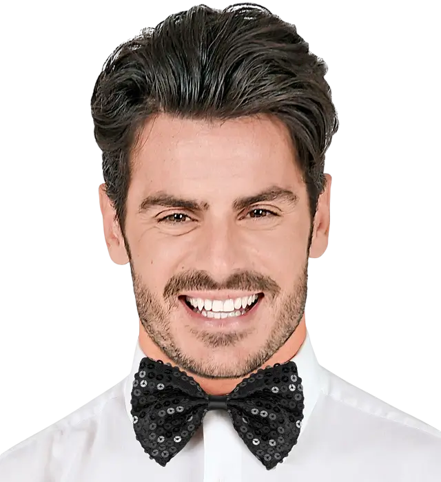 "ZWART STRIKJE MET LOVERTJES