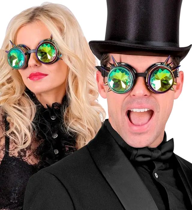 Steampunk Kaleidoscoop Bril – Retro Futuristische Kostuum Accessoire