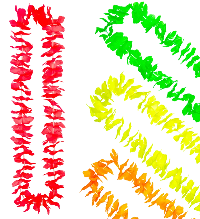 "HAWAÏAN FLUORESCENT NECKLACE" 4 coul.
