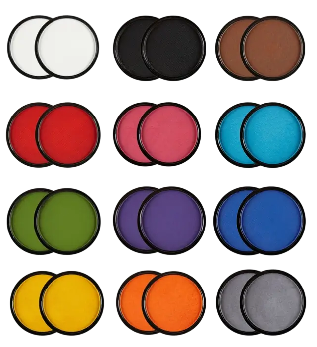 Aqua Schminkpalette 24 Kleuren – 10 ml – Schmink voor Kostuum