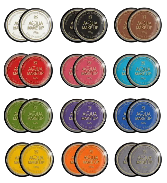 Aqua Schminkpalette 24 Kleuren – 10 ml – Schmink voor Kostuum