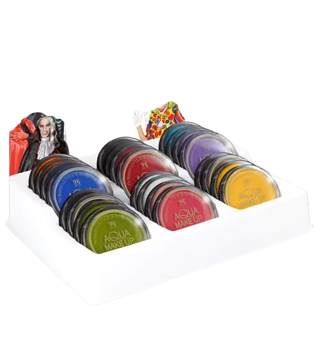 Aqua Schminkpalette 24 Kleuren – 10 ml – Schmink voor Kostuum