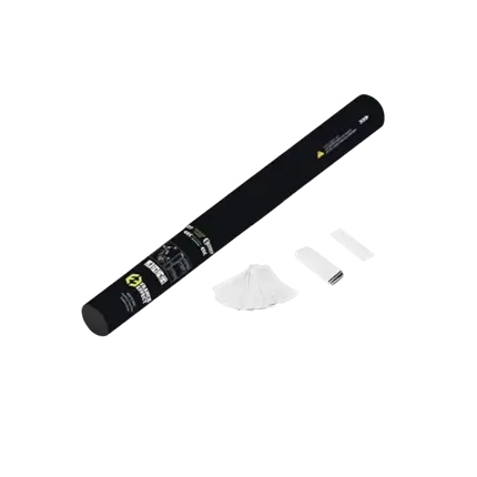 Handmatig confetti pistool 40cm - Wit