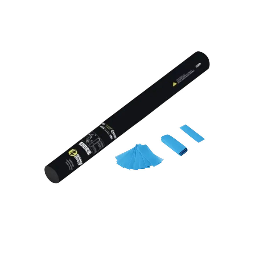 Handmatig confetti pistool 40cm - Blauw