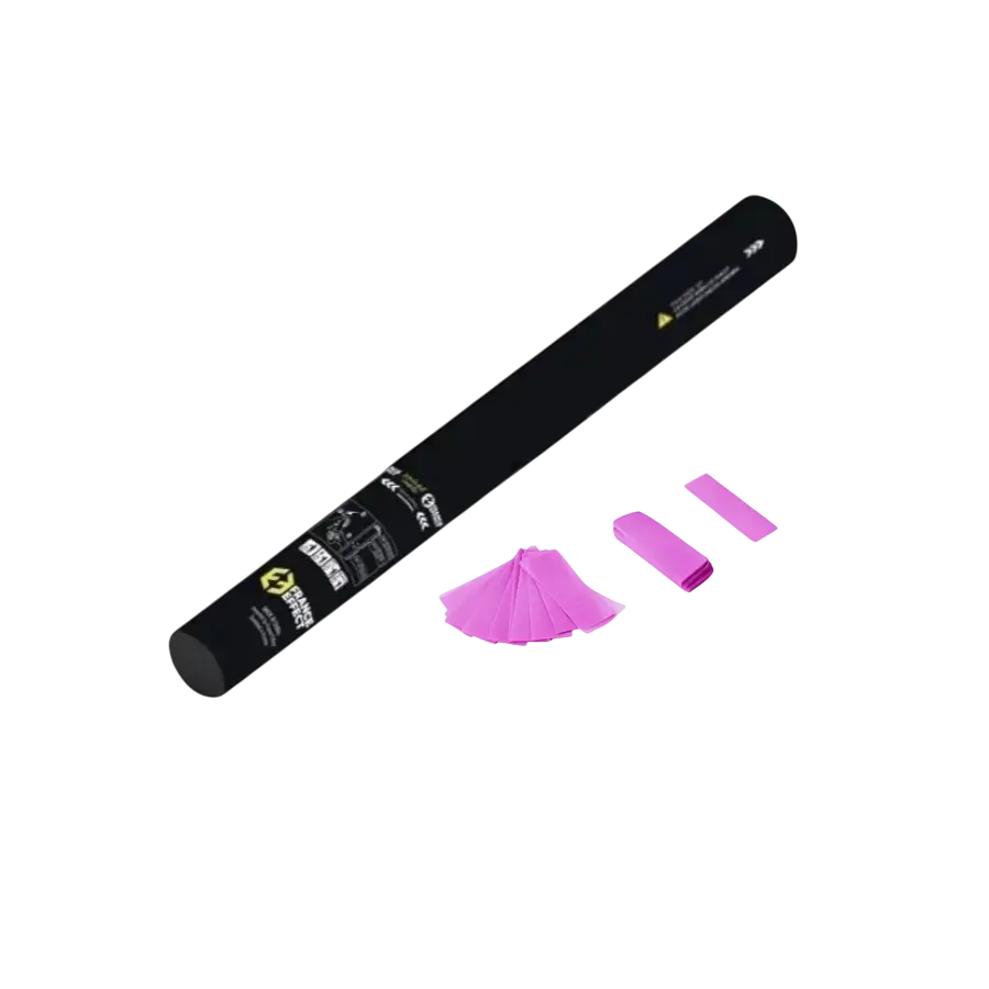 Handmatig confetti pistool 40cm - Roze