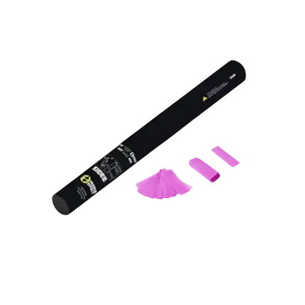 Handmatig confetti pistool 40cm - Roze