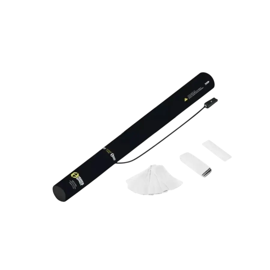 Elektrisch confetti kanon 40cm - Wit