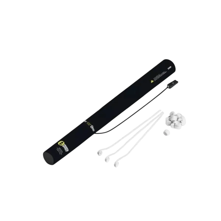 Elektrisch confetti kanon 40cm - Streamer Wit